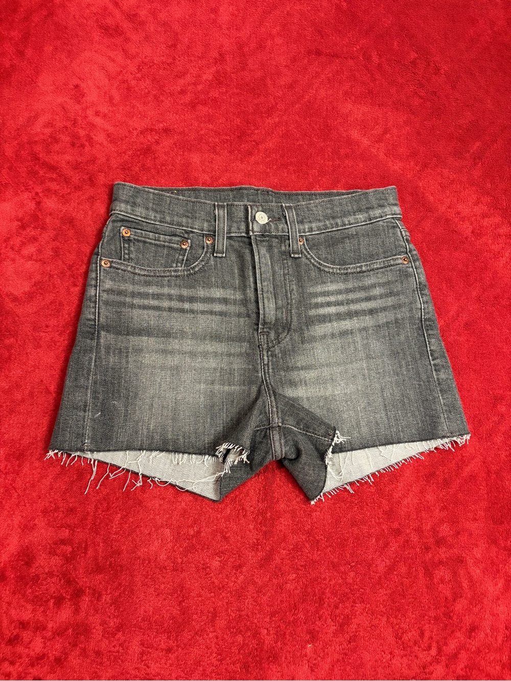 Levi's Gray Wash Denim Shorts
